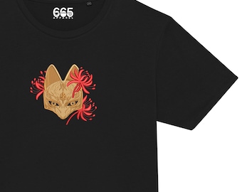 Fox Mask Embroidered T-Shirt