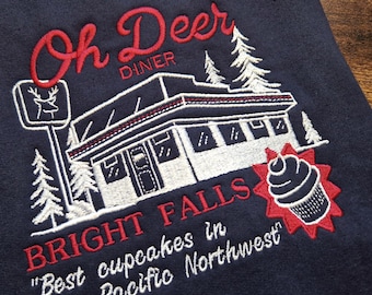 Oh Deer Diner Embroidered Sweatshirt/Hoodie