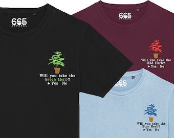 Healing Herb Embroidered T-Shirts