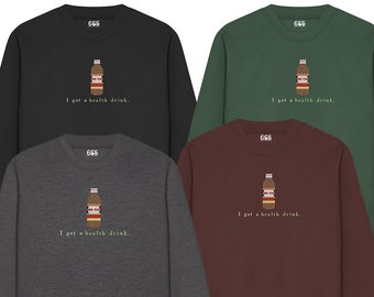 Health Drink Embroidered Sweatshirt/Hoodie