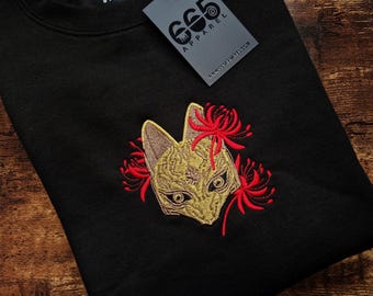 Fox Mask Embroidered Sweatshirt/Hoodie