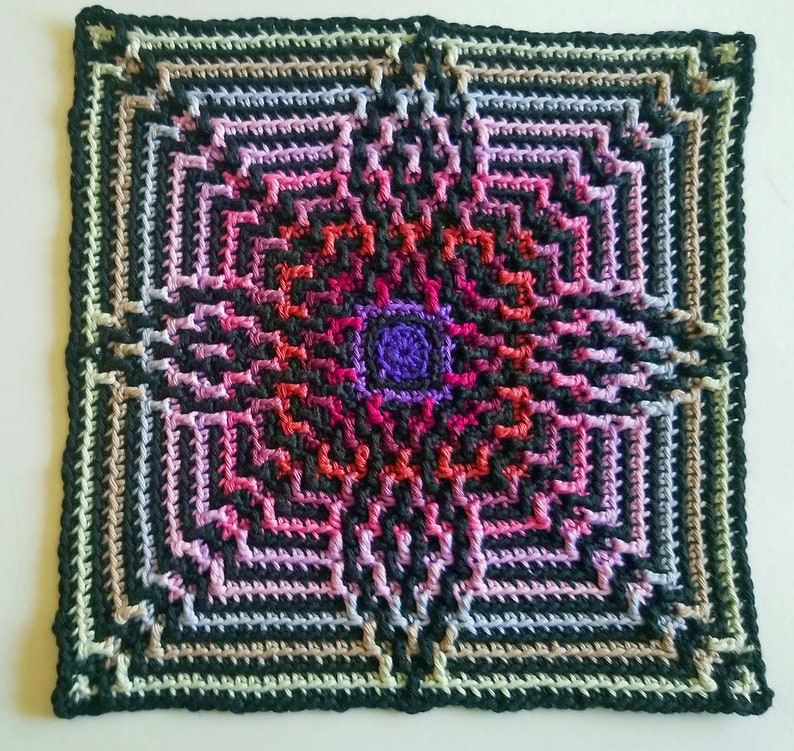 Orbis Mosaic Crochet Tile Pattern Etsy