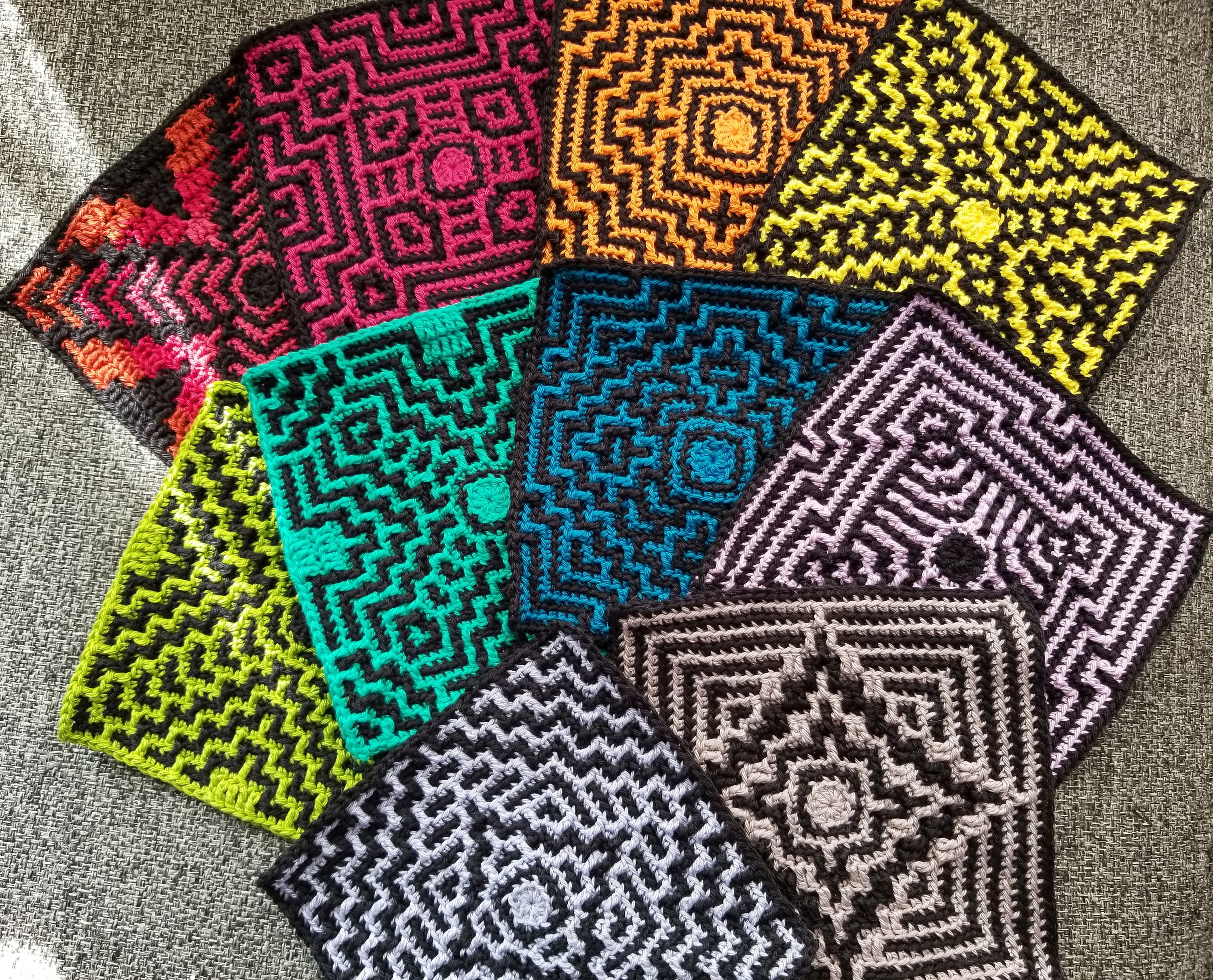 Flora Collection: Set of 12 Mosaic Crochet Patterns 