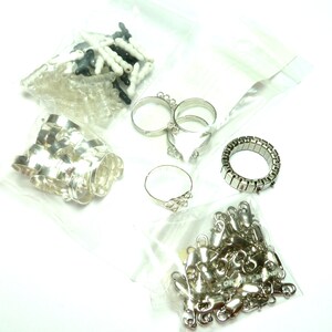 Destash SALE Rings & Things Silver Plated Add-a-Bead Rings Lobster Clasps Add A Bead iPhone Plugs Mixed Craft Jewelry Lot