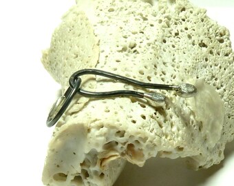 FINE Silver Rustic Hammered Hook Clasp Artisan Jewelry Making Supplies 999 Pure Soldered Bracelet Necklace Connector  Handmade