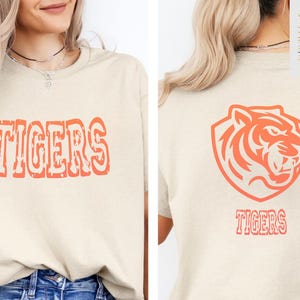 Custom School Mascot Shirt, Retro Game Day T-Shirt, Back to School, Personalized Spirit Shirt, Touchdown Season Sports, Custom Logo T-Shirts