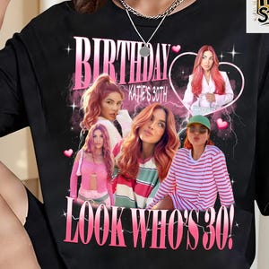 Personalized 30th Birthday Comfort Colors Shirt, Custom Photo Year Vintage Bootleg T-Shirt, Bday Girlfriend Shirt, 30th Birthday Gifts Ideas