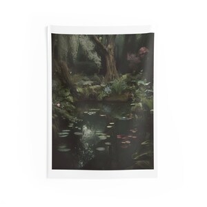 Enchanted Magical Forest Wall Tapestry, Nature Home Decor, Unique Custom Wall Art