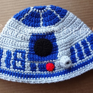 Star Wars Inspired R2-D2 Hat Adult or Teen Size Hand Crocheted