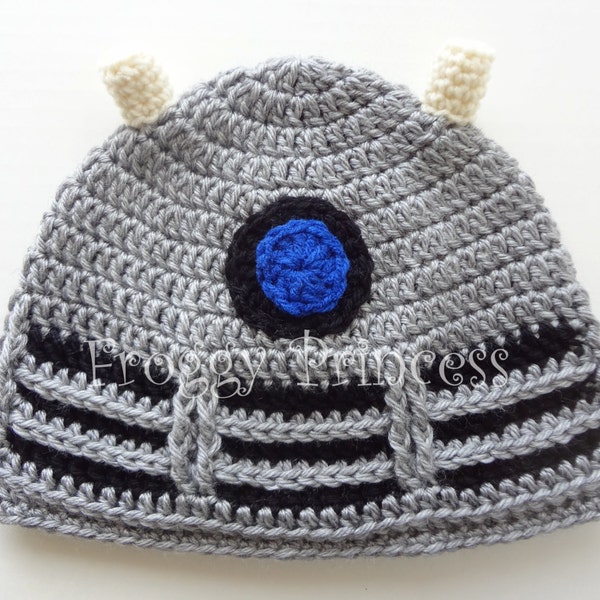 Dalek Hat Doctor Who Inspired S /M Adult or Teen Size Hand Crocheted