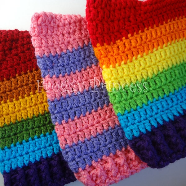 Cat Hat, Kitty Hat, Rainbow Animal Ears Beanie, Crocheted Gift for Kids Teens Adults