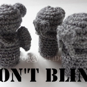 Weeping Angel Doctor Who Inspired Mini Crochet Amigurumi - Don&#39;t Blink