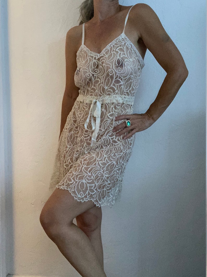 beige silk slip