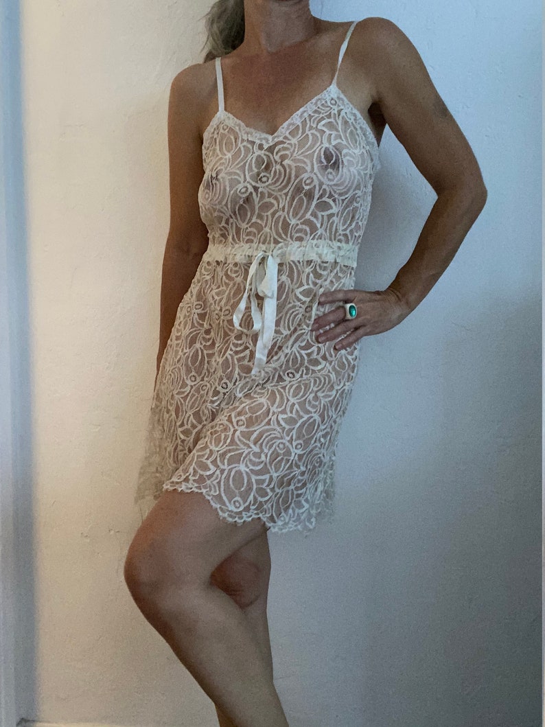 beige silk slip