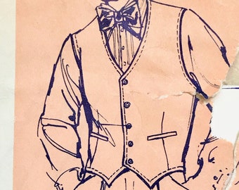 Vintage 1970s Men's Vest Sewing Pattern - Stretch & Sew 1765 - All Sizes - Uncut