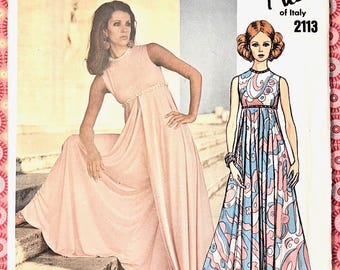 Patrón de costura de vestido culotte Pucci vintage de los años 60 para mujer - Vogue 2113 - Talla 12 (busto 34) - Sin cortar, FF - Diseño de alta costura - Envío gratuito