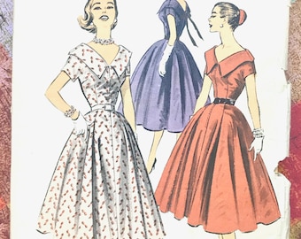 Vintage 1950's Women's Sew-Easy Dress Sewing Pattern - Advance 7965