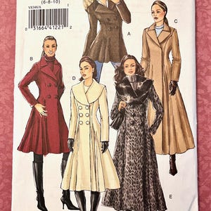 Patrón de costura para chaqueta entallada de mujer en tres largos - Vogue 8346 - Tallas 6-10 (Busto 77,5-82,5 cm) - Nuevo, FF - Cruzado, Cuello