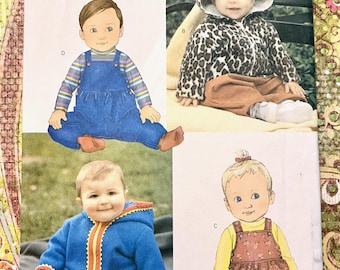 Vintage Baby, Infant's Jacket, Jumper, Overalls - Butterick 6782 - All Sizes - Uncut, FF - Boy, Girl, Hood, Animal Ears