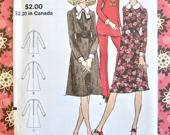 Vintage 1970s Womens Dress, Tunic and Pants Pattern - Vogue 8161