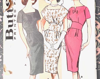 Vintage 1960 Women's Dress Pattern - Butterick 9298 - Size 14 (bust 34) - VIEW B ONLY - Cut and Complete for View B