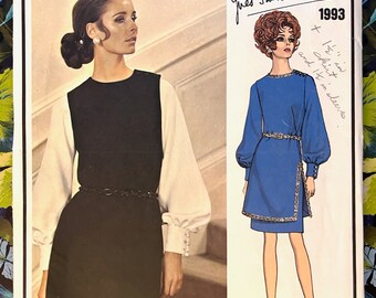 Patron De Couture Vintage Vogue 1967 B38 Veste Et Robe Par John Cavanagh - Non Découpé