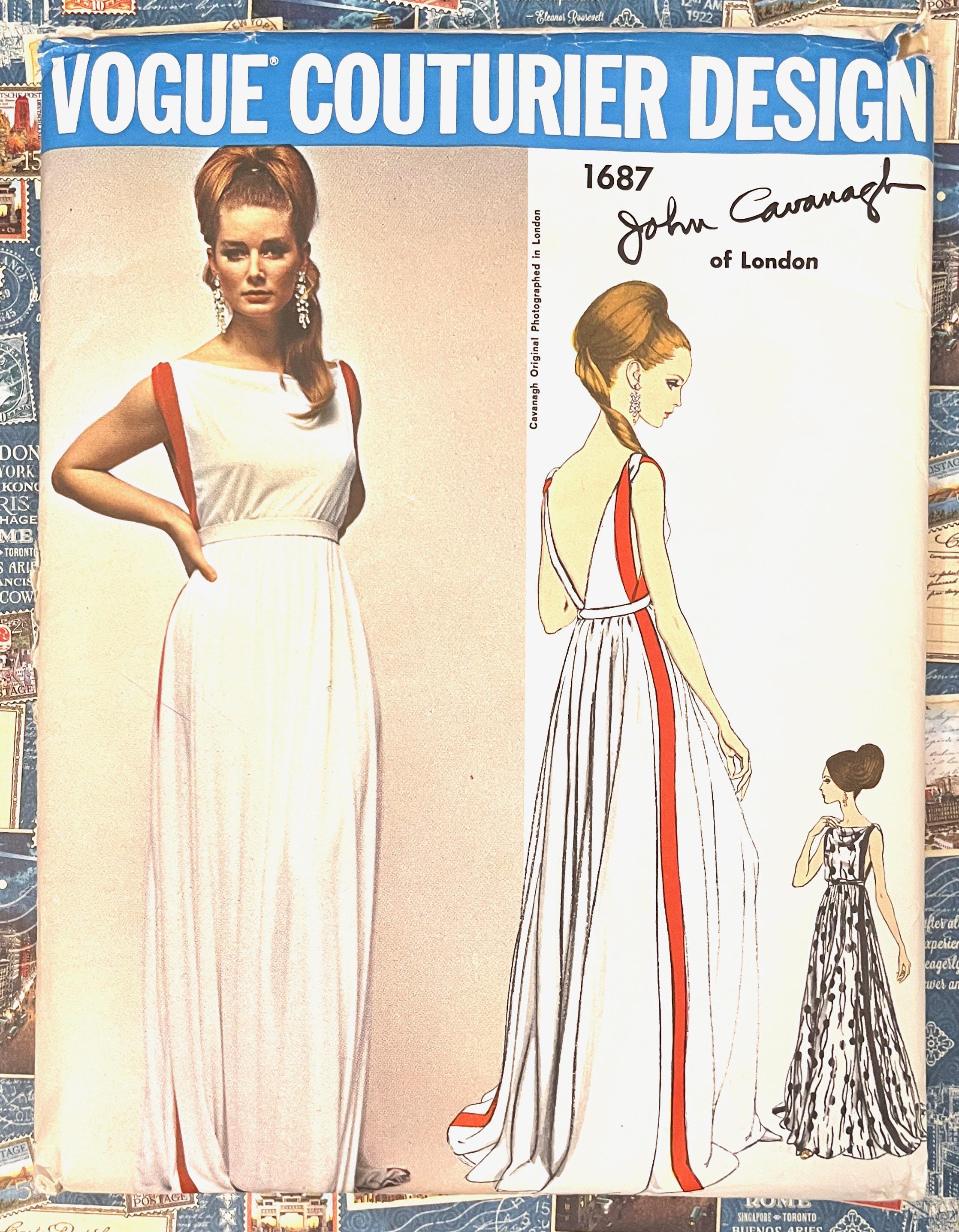 Patron De Couture Vintage Vogue 1967 B38 Veste Et Robe Par John Cavanagh - Taille 38, Neuf Non Découpé, échelle Complète
