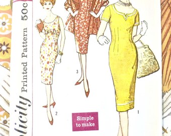 Vintage 1950s Sheath Dress and Stole Pattern - Simplicity 2964