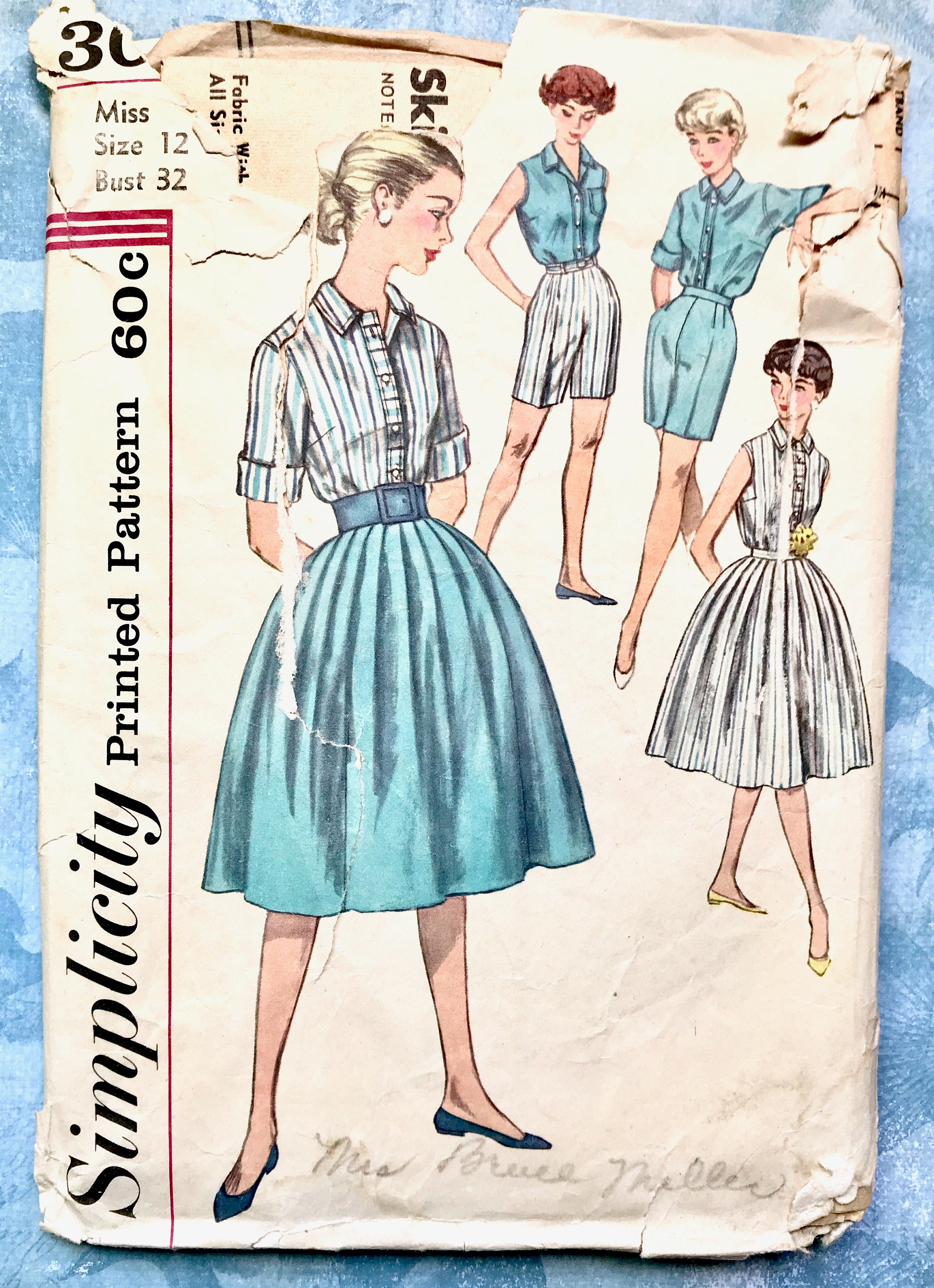 1950s patterned skirt