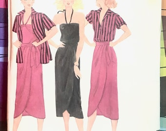Vintage 1980's Women's Camisole, Skirt, and Blouse Sewing Pattern - Butterick 6581 - Size 10 (Bust 32 1/2) - Nancy Stolkin Design
