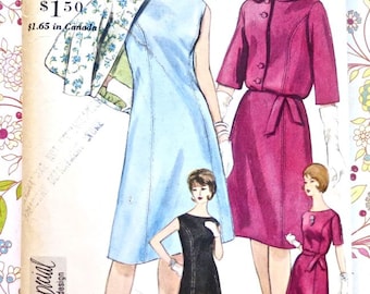 Vintage 1960s Womens Dress Pattern with Blouson Jacket and Petticoat - Vogue 4243