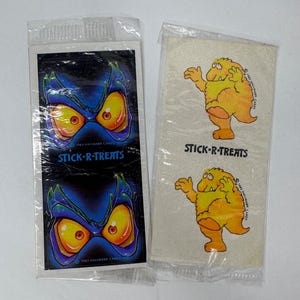 Conjunto de 2 adesivos Stick-R-Treats da Hallmark 1983