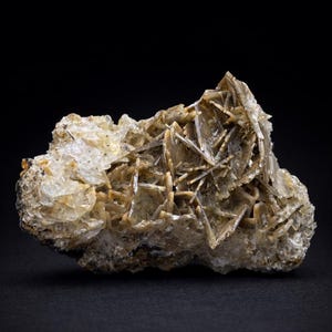 Barite Cluster Morocco Honey Brown Bladed Formation Natural Mineral Specimen Sharp Structure Collector Unique Rare