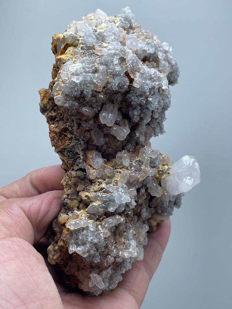 Transparent Gypsum Crystals on Matrix – Natural Moroccan Mineral ...