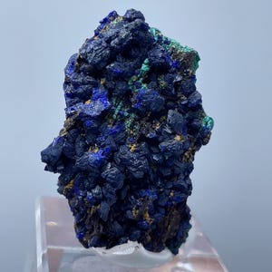Azurite Crystal with Malachite