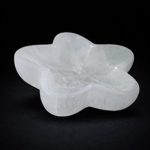 Bowl Selenite Star, Television Stone, Television Rock, Optical Crystal, Chameleon Rock, Ulexite Stone, Bulk Half Pound Lot image 1