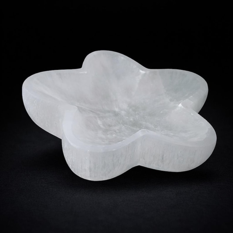 Bowl Selenite Star, Television Stone, Television Rock, Optical Crystal, Chameleon Rock, Ulexite Stone, Bulk Half Pound Lot image 1