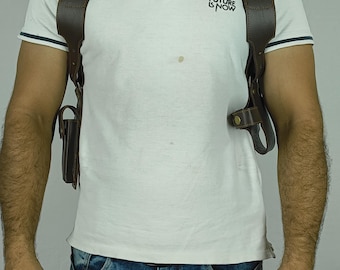 Leon Kennedy Holster: Handmade Leather Resident Evil Cosplay Prop
