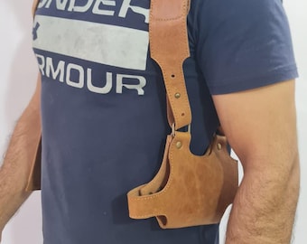 Leon Kennedy Inspired Leather Holster: Resident Evil Cosplay Prop