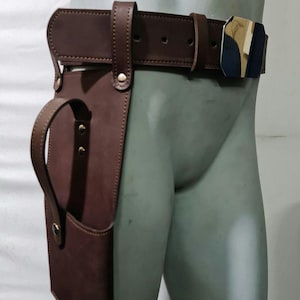 Star Wars Brown Leather DH-17 BELT & HOLSTER Rebel Fleet Trooper costume Variant
