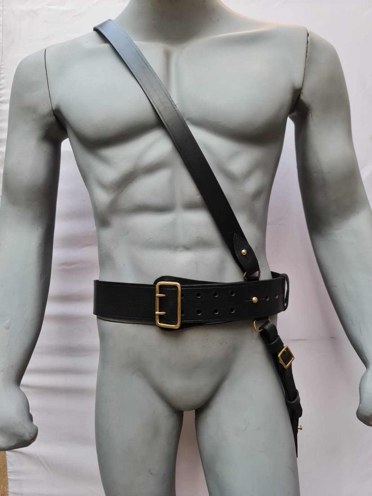 新品未使用アメリカ海兵隊サムブラウンベルト 米軍放出品 米海兵隊 サムブラウンベルト 士官用 クラスA、B用 ブルー