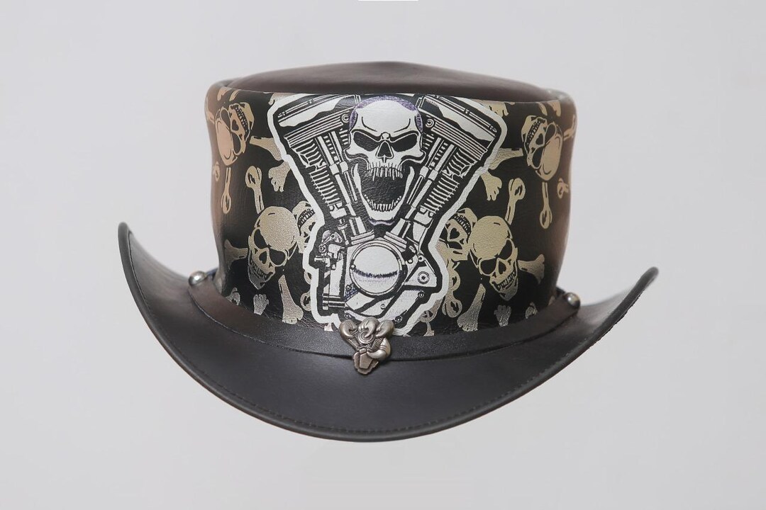 Cappello Da Cowboy Occidentale Con Il Bordo Della Pelle Della Mucca Capelli Sul Bovina Di Cuoio Del Whipstitch E La Corona Scaricata 148541651