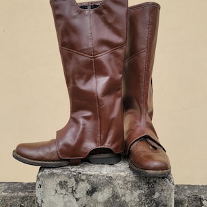 Boba inspirierte Cosplay Boot Covers - Futuristische braune Knie hohe Kostüm Schuhe Abdeckungen