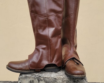 Boba Inspired Cosplay Boot covers – Futuristic Brown Knee High Costume Shoes covers