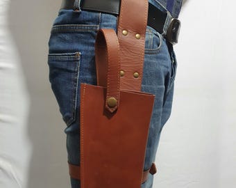 DeathWatch Westar-35 Trooper Leather Holster with Leg strap