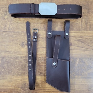 Star Wars Brown Leather DH-17 BELT & HOLSTER Rebel Fleet Trooper costume Variant