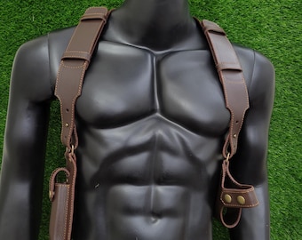 Handmade Leather Holster, Resident Evil Leon Kennedy Cosplay Prop
