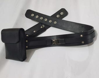 Jedi Cosplay Belt: Brown Pleather Star Wars Costume Belt