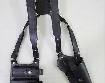 Leather Shoulder Holster, 9mm .45 Caliber  1911 Firearm Holster