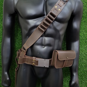 Funda de cinturón mandaloriana, disfraz de cosplay para adultos, bolsas para hombres, accesorio de Halloween, cinturón para hombres y mujeres, réplica de cinturón de Star Wars